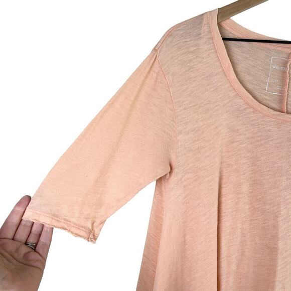 Free People We The Free Scoop Neck‎ Oversized Tunic Top Short Sleeve Pink, Small - Picture 5 of 11